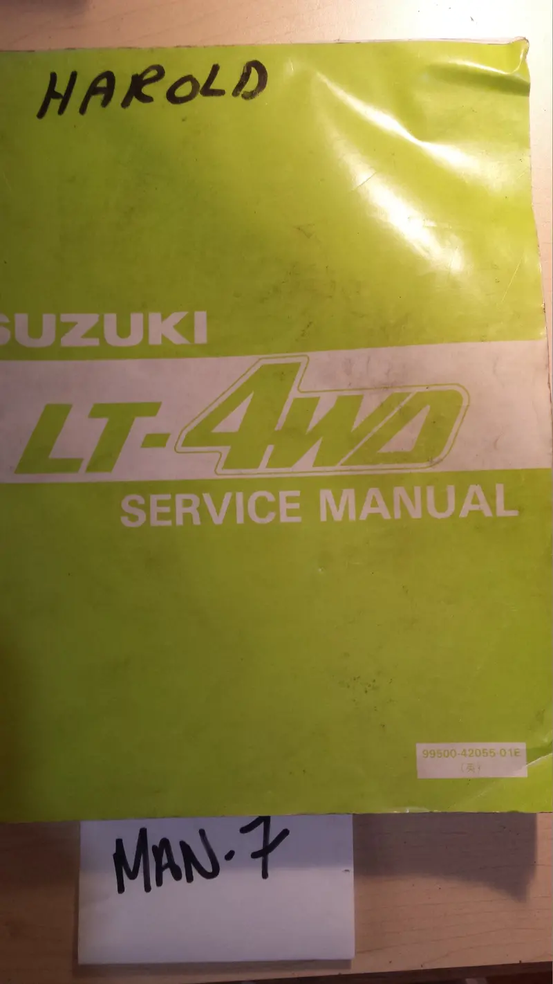 1987 Suzuki Lt Four-Wheel-Drive Service Manual 1