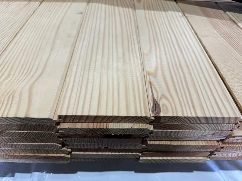 1X6X16' V-Groove Yellow Pine Siding – Dimensional Wood Paneling 1