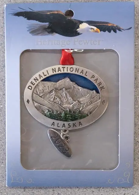 2023 Denali National Park Pewter Enamel Collectible Ornament 1