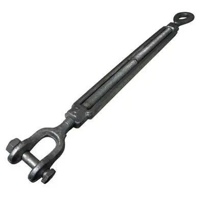 5/8-Inch X 12-Inch Galvanized Turnbuckle With Jaw Ends 1
