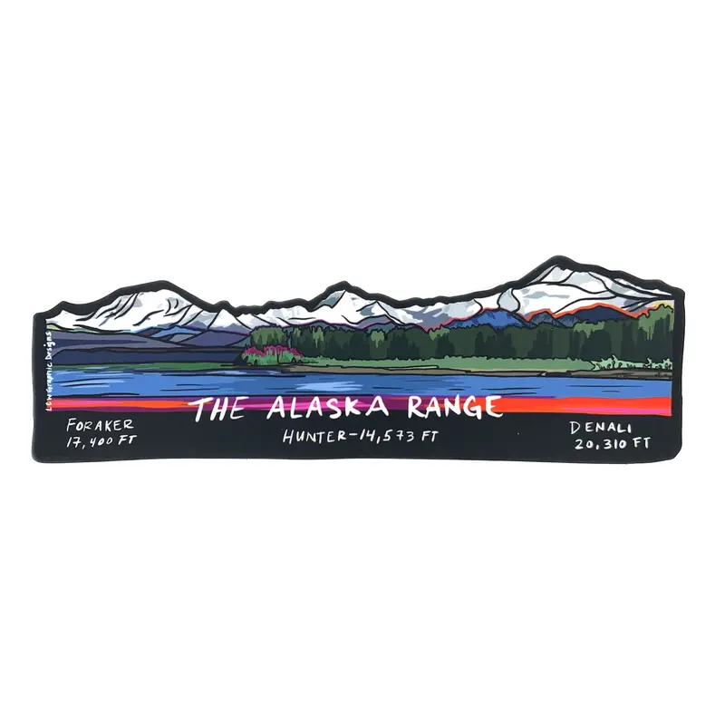 Alaska Mountain Range Decal Sticker 1