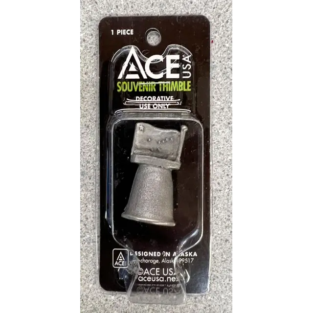 Alaska State Flag Pewter Thimble – Collector’S Sewing Accessory 1