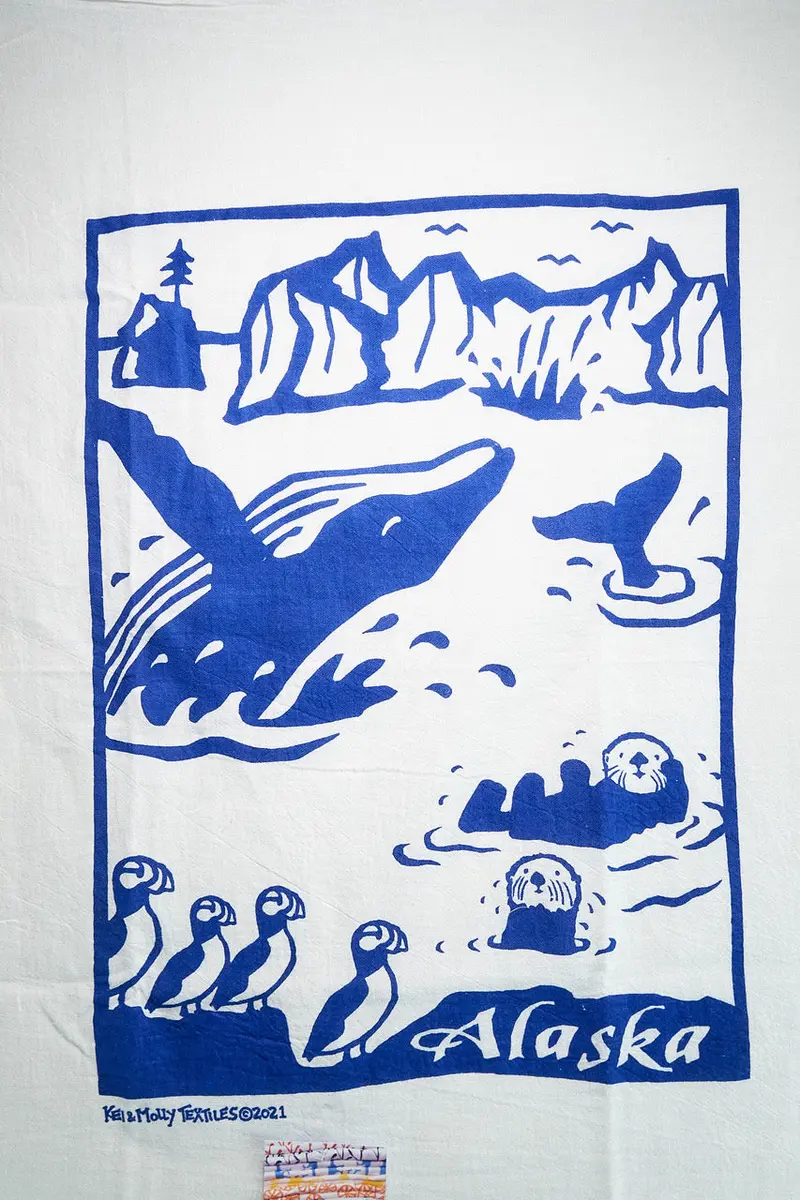 Alaska-Themed Flour Sack Dish Towel – Rustic & Absorbent 1