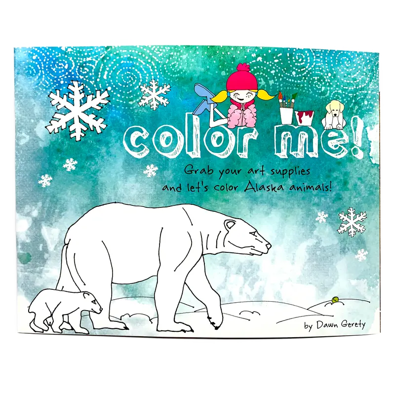Alaska Wildlife Coloring Book For Adults & Kids – Illustrated By Dawn Gerety 1