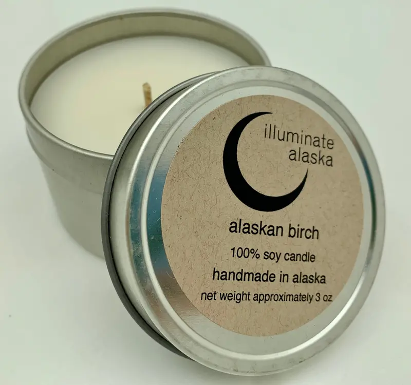 Alaskan Birch Soy Candle In Tin – 3 Oz Nature-Scented Candle 1
