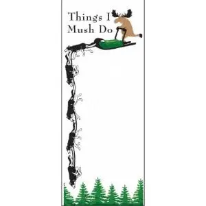Alaskan Dog Mushing Magnetic Notepad 1