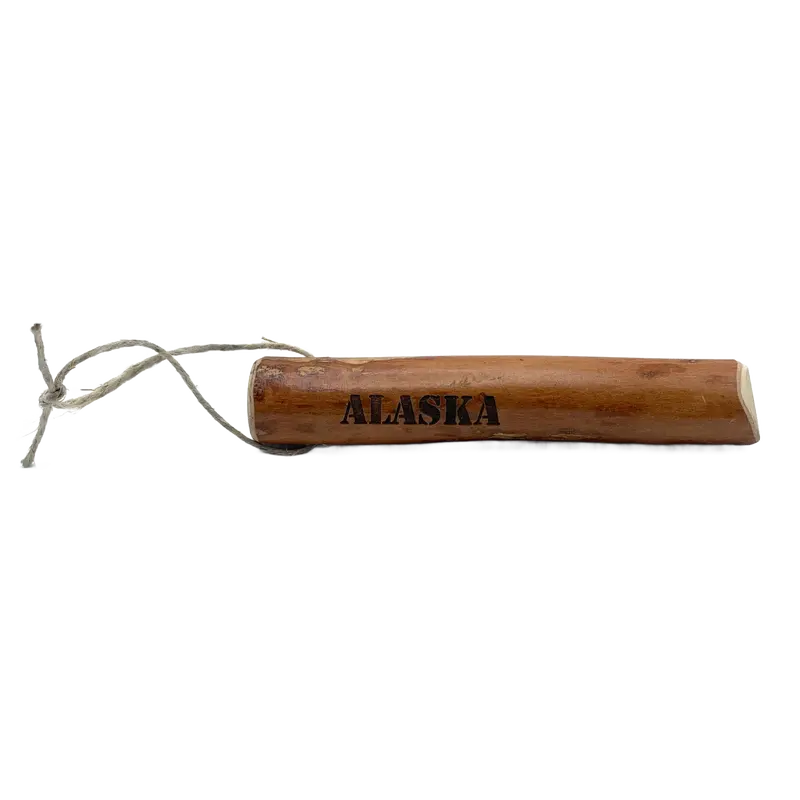 Alaskan Wooden Train Whistle With Built-In Compass 1