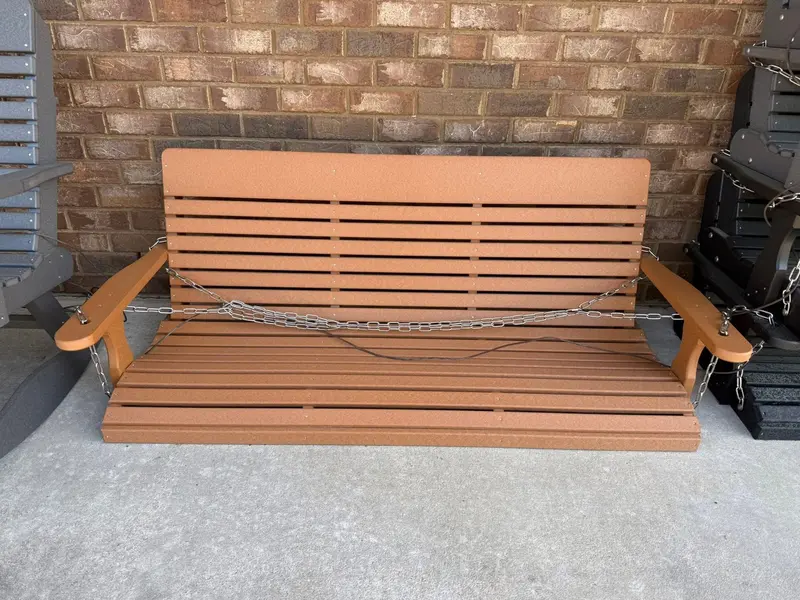Amish-Made Porch Swing – Hand-Finished, Rustic Indoor Or Outdoor Use 1