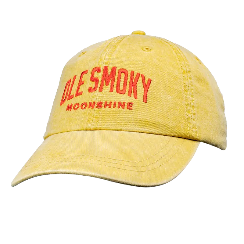 Arch Design Dad Hat In Mustard Yellow 1