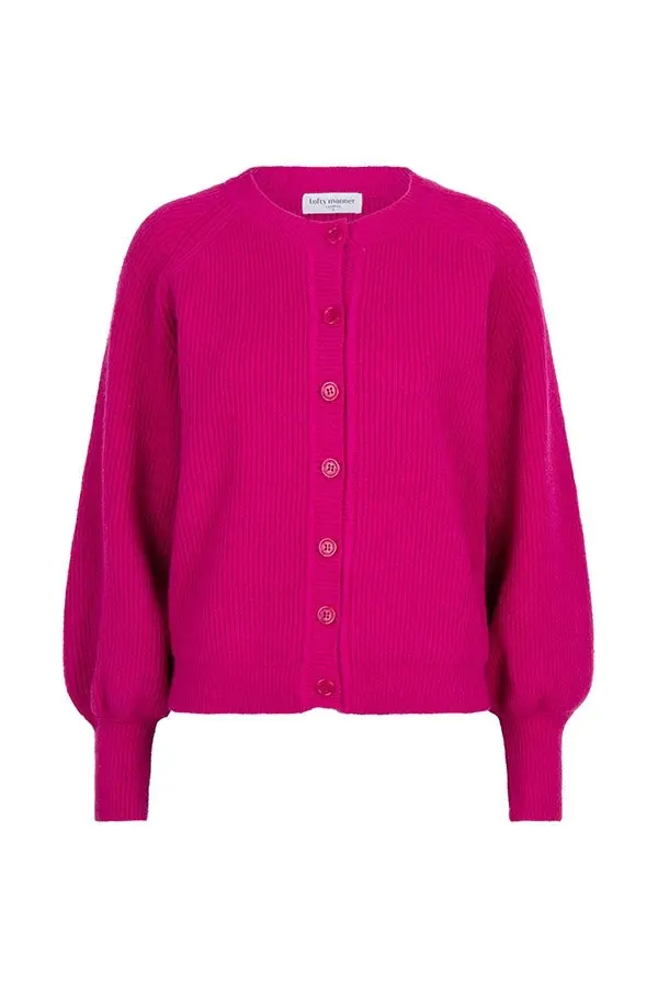 Aria Lightweight Open-Front Cardigan – Fuchsia 1