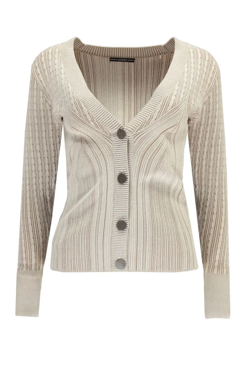 Arielle Long-Sleeve Cardigan In Sand Floral 1