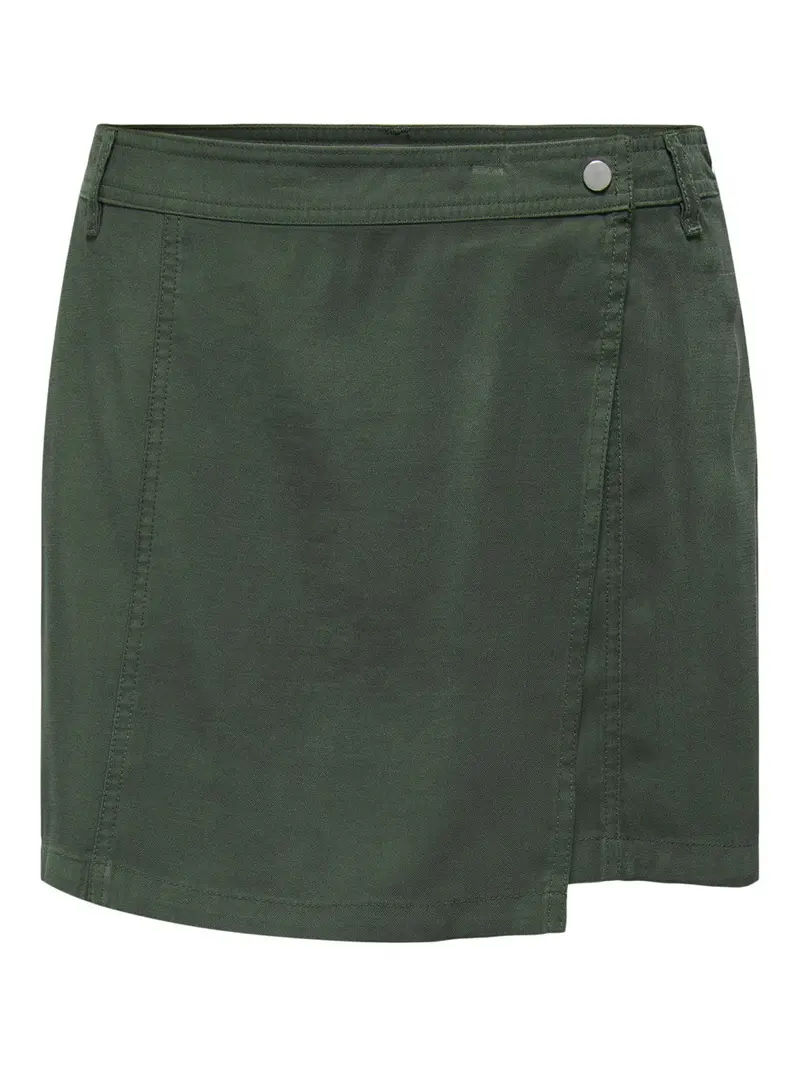 Aris Dark Green Woven Wrap Skort 1