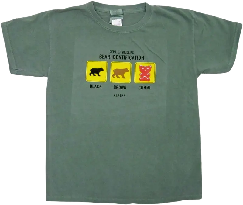 Bear Id Guide Kids T-Shirt – Educational Alaska Wildlife Tee 1