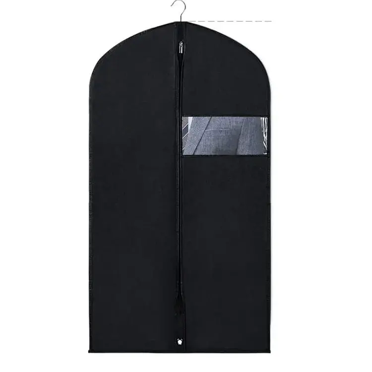 Black Garment Storage Covers With Clear Viewing Window – 5-Pack 1