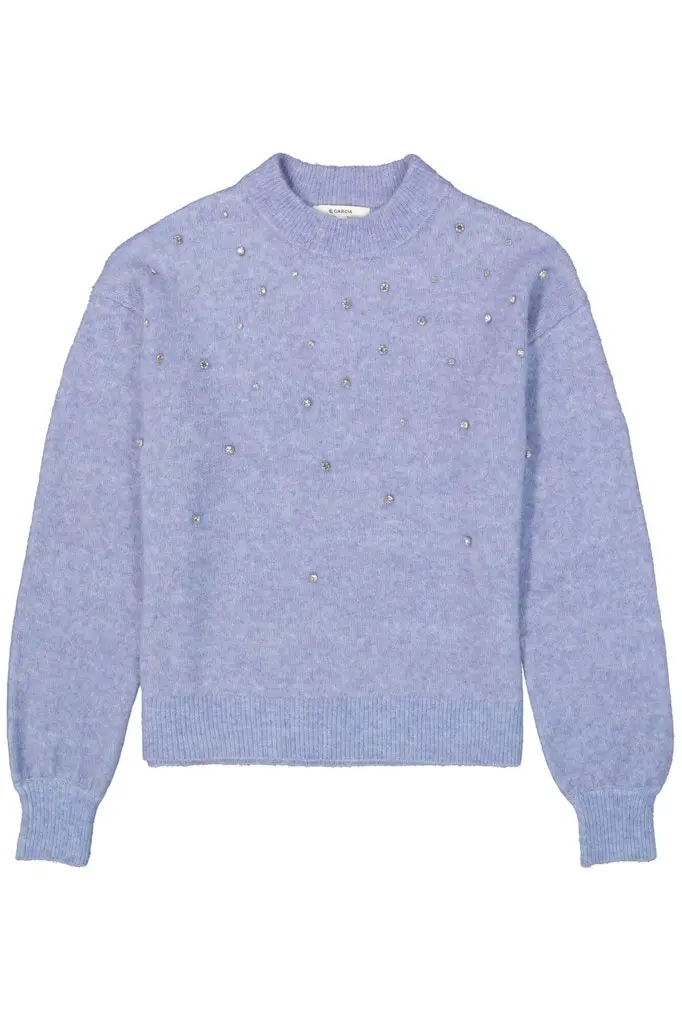 Bling Bling Light Blue Knit Sweater 1