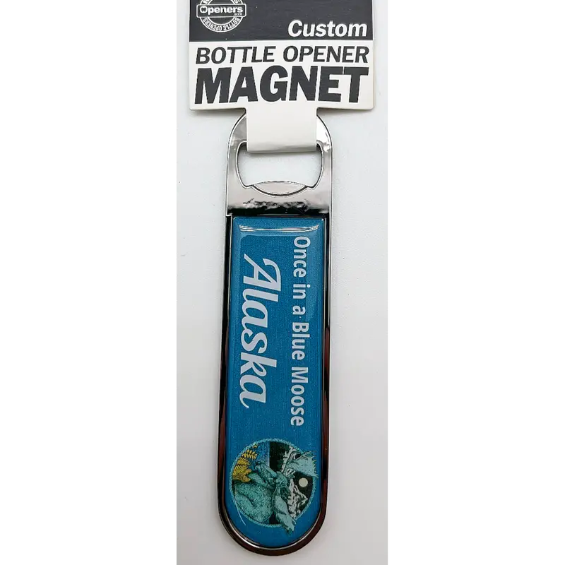 Blue Moon Moose Bottle Opener With Magnet Back 1