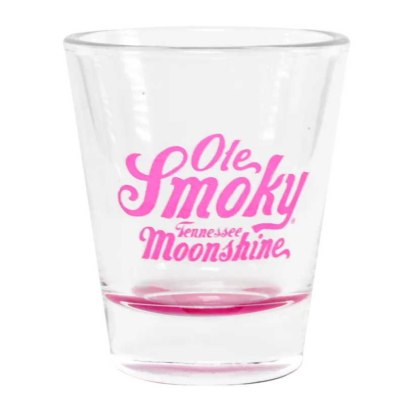 Branded Shot Glass With Berry Tone Colored Base 1
