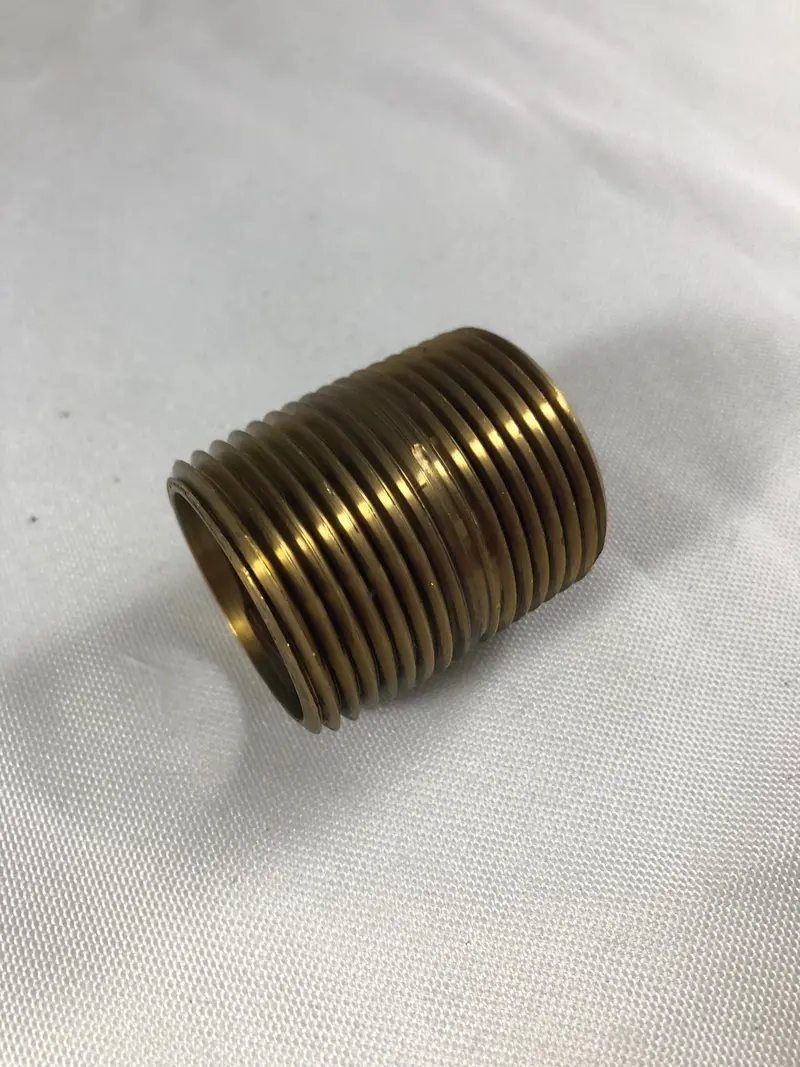 Brass 1-Inch Close Nipple – Short Hex Coupling 1