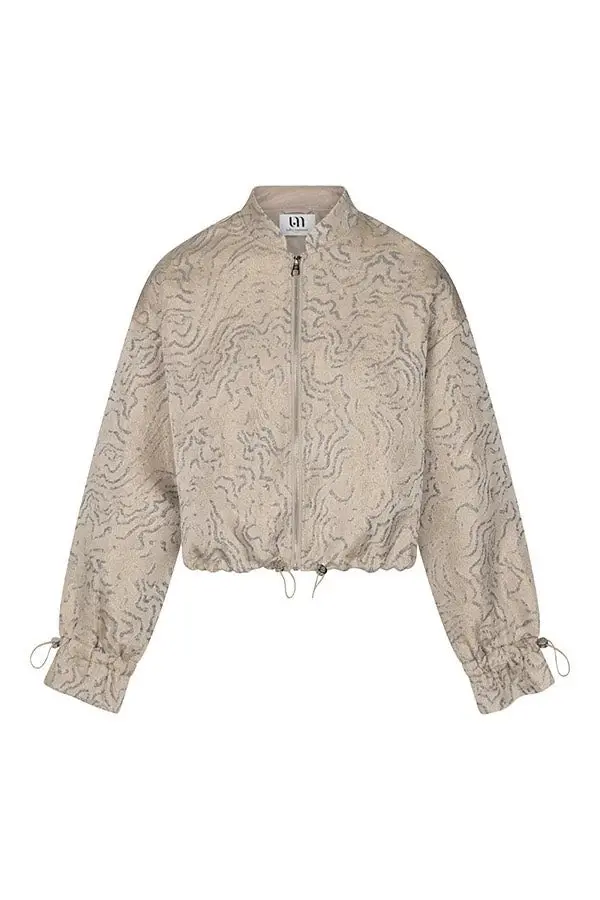 Brienna Metallic-Sheen Structured Jacket 1