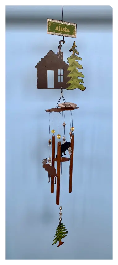 Cabin Fever Wind Chime – Alaska-Themed 28-Inch Chime 1