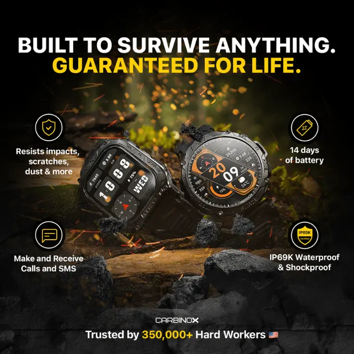 Carbinox Blaze Heavy-Duty Smartwatch – Rugged Edition 1