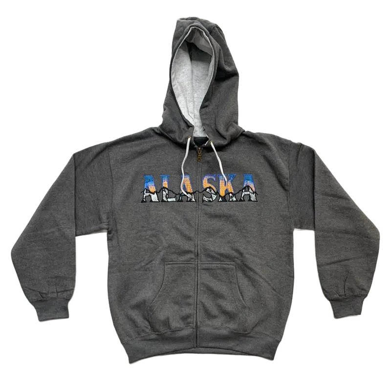 Charcoal Event Horizon Embroidered Hoodie 1