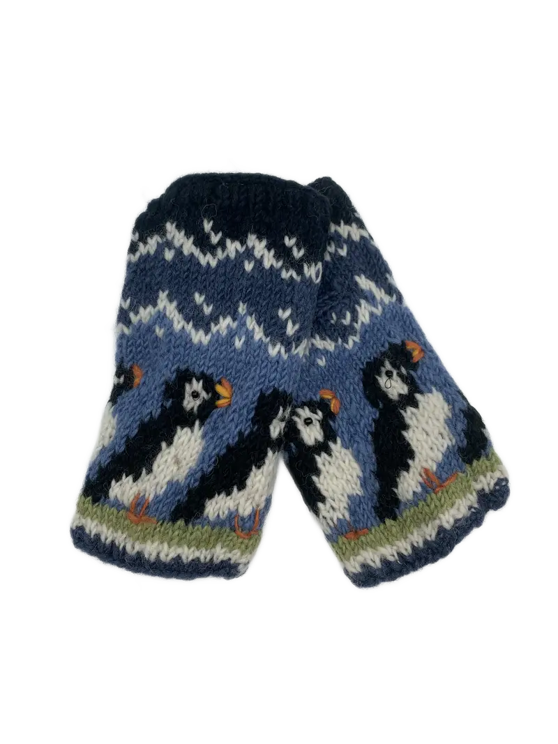 Circus Of Puffins Wool Hand Warmers – Knitted Winter Gloves 1