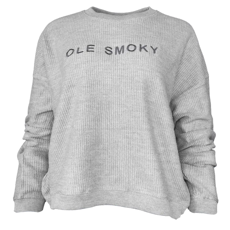 Corded Long-Sleeve T-Shirt – Grey 1