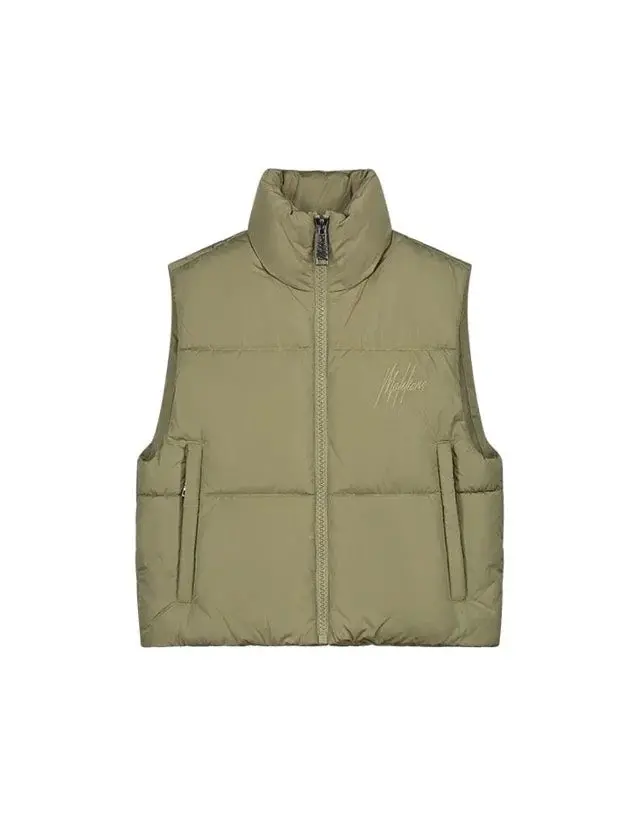 Cropped Quilted Bodywarmer – Olive 1