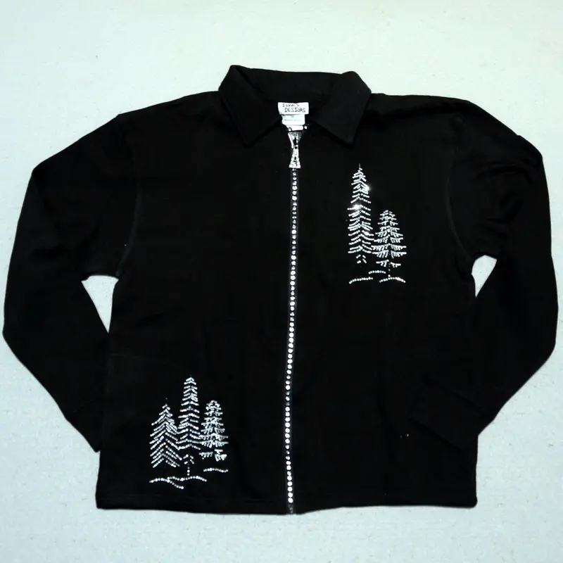 Crystal-Embellished Alaska Tree Jacket – Women’S Sparkling Quilted Outerwear 1