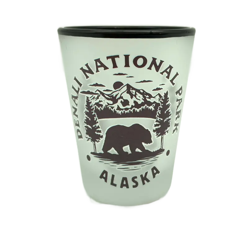 Denali National Park Frosted Shot Glass – Collector’S Edition 1