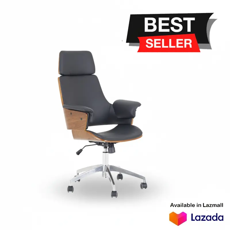 Derek Executive Chair With Leather Upholstery 1