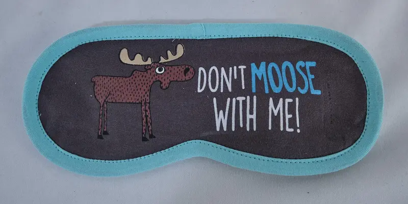 ‘Don’T Moose With Me’ Contour Sleep Mask – Satin-Lined 1