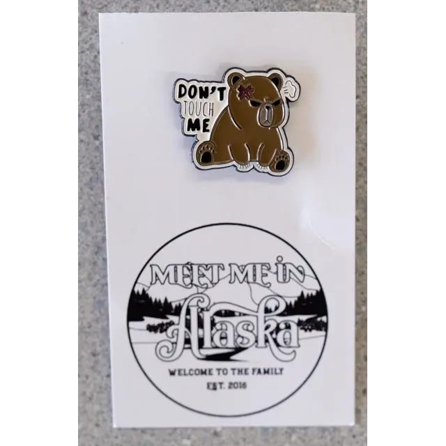 Don’T Touch Me Bear Enamel Lapel Pin 1