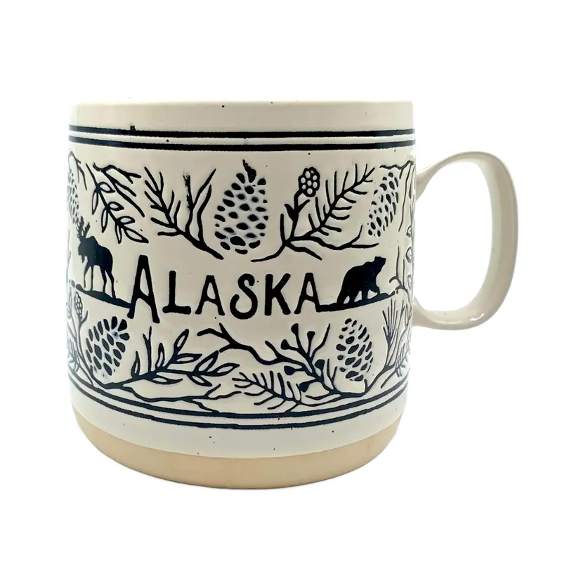 Embossed Scroll Alaska Mug – 16 Oz Ceramic 1