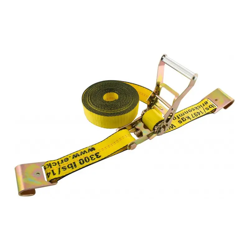 Erickson Ratchet Tie-Down Strap With Flat Hook Ends – 1,500-Lb Working Load Limit 1