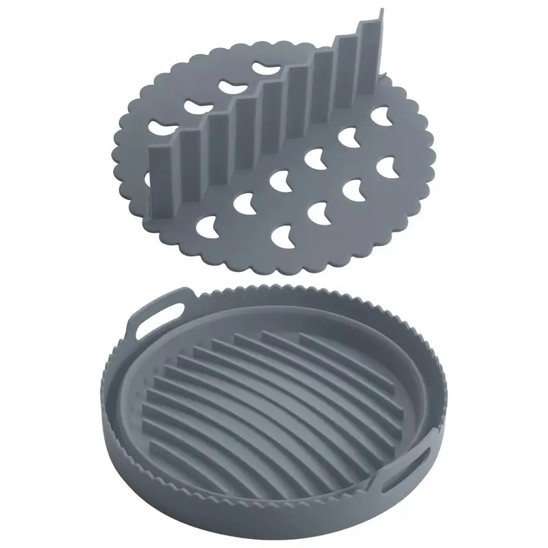 Extra-Thick Silicone Air Fryer Liner With Built-In Divider 1