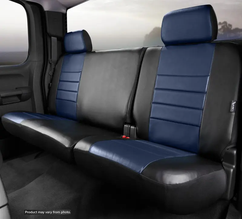 Fia Sl62-74 Blue Leatherette Rear Seat Covers – Sl60 Series Custom Fit 1