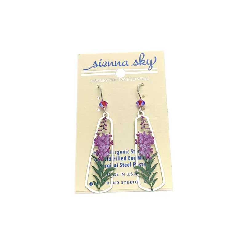Fireweed Floral Cutout Earrings – Lightweight Hand-Finished Jewelry 1