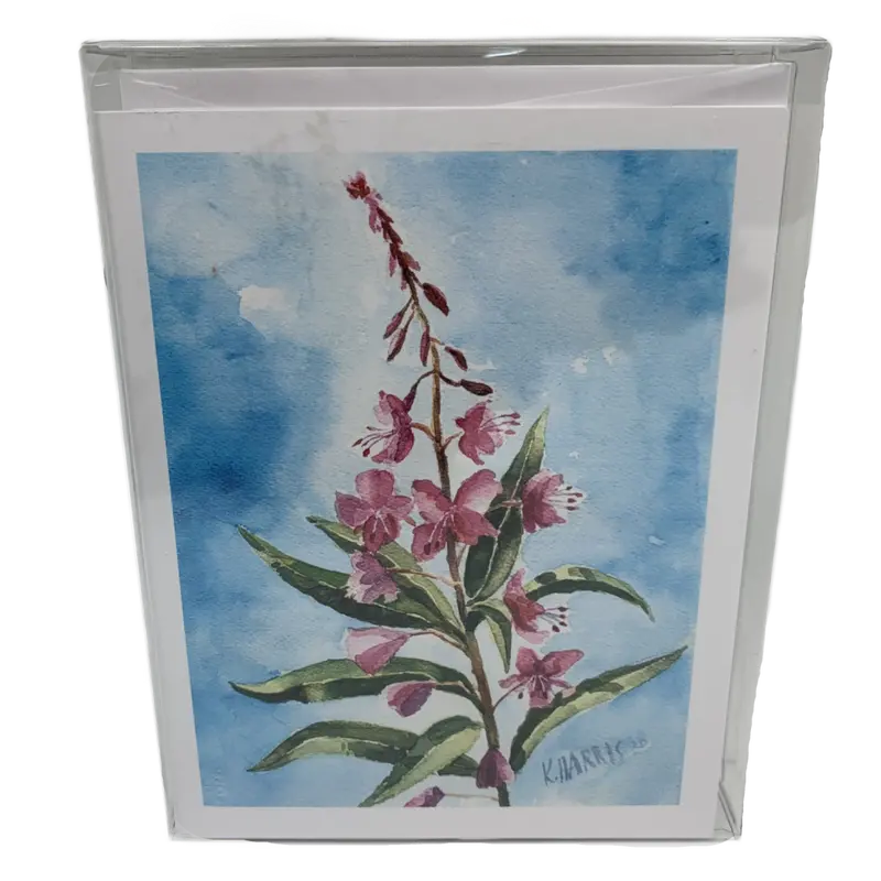 Fireweed & Forget-Me-Not Watercolor Greeting Cards 1