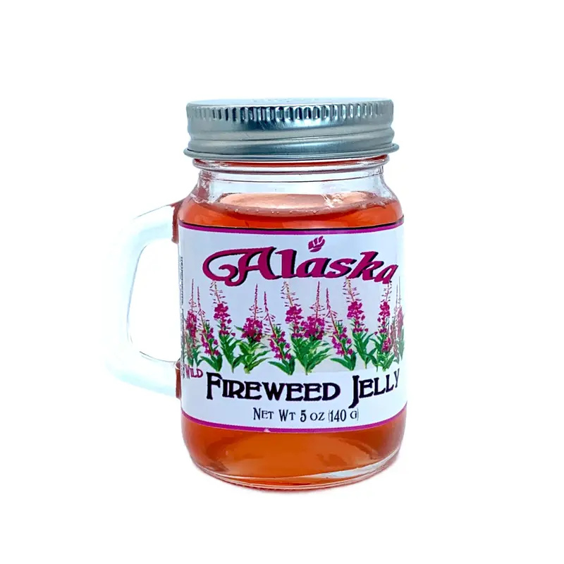 Fireweed Jelly In Handle Jar – Small-Batch Alaskan Wildflower Spread (5 Oz) 1