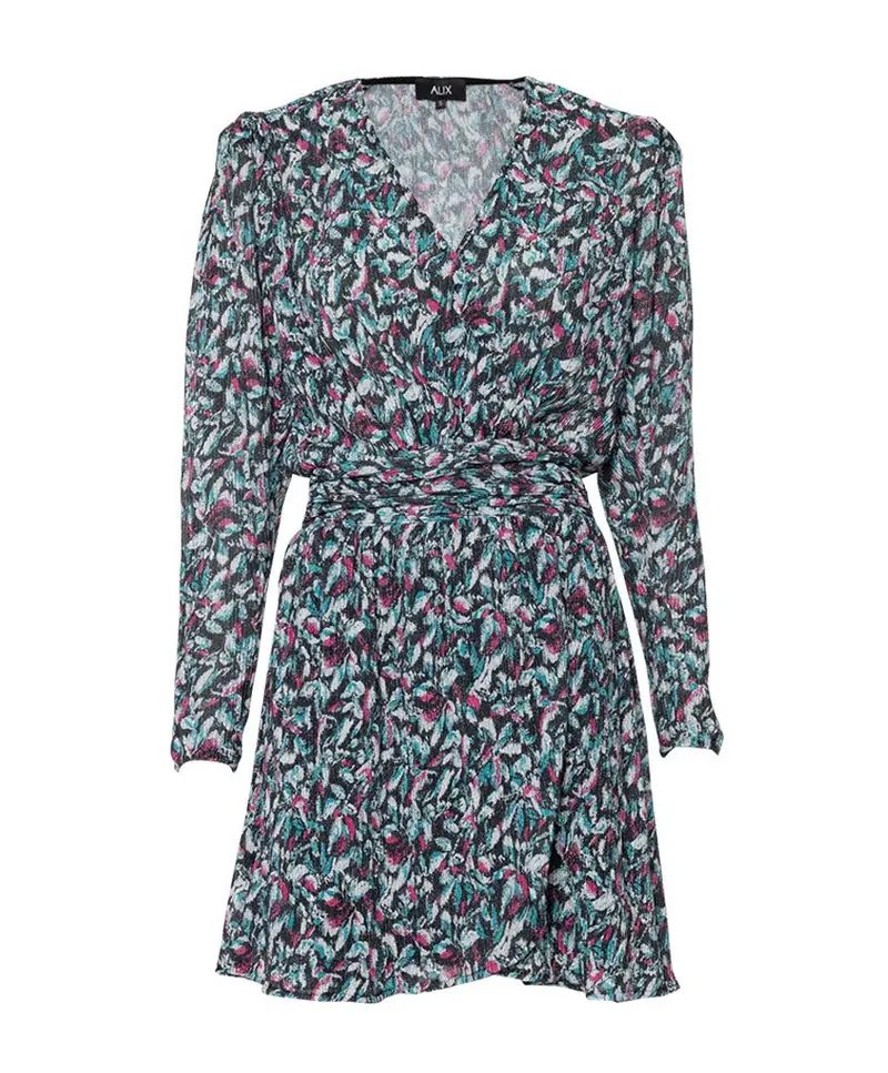 Floral Lurex Multicolor Mini Dress 1