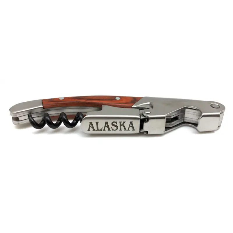 Foldable Wooden Corkscrew – Alaska-Themed Bar Accessory 1