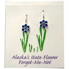 Forget-Me-Not Swarovski Crystal French Wire Earrings 1