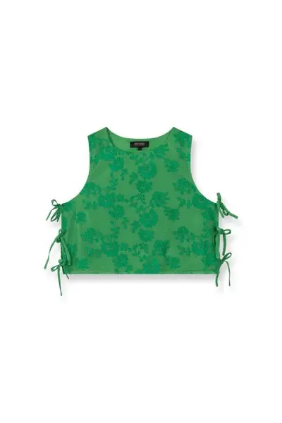Gabrielle Sleeveless Knit Top – Emerald Green 1
