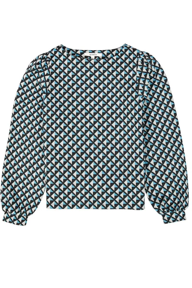 Garcia Black Patterned Hoodless Sweatshirt – Style 4209.89.0031 1