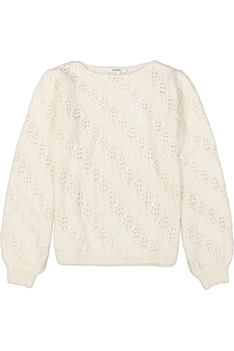 Garcia Ecru Textured Knit Sweater – Style 4219.03.0036 1
