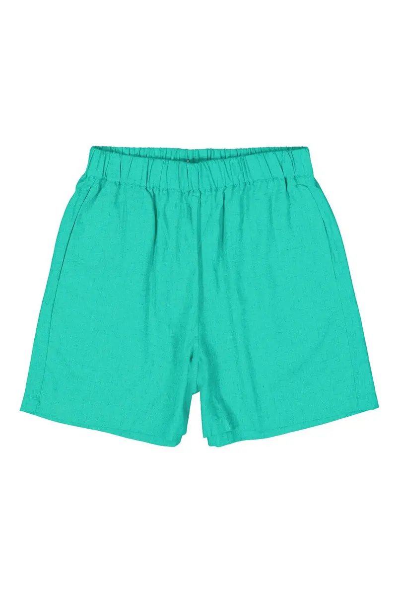 Garcia High-Waisted Cotton Shorts – Emerald Green 1