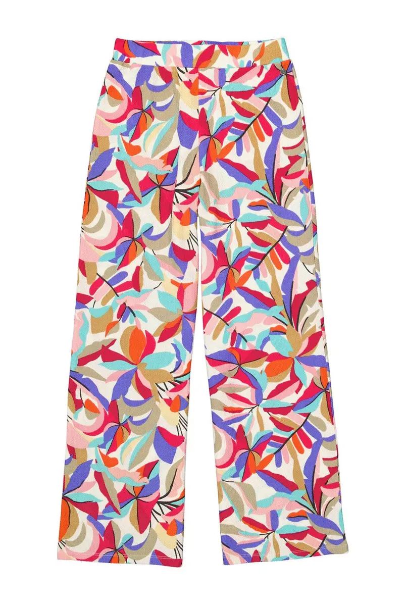 Garcia Wide-Leg Trousers In Multicolor Pattern 1