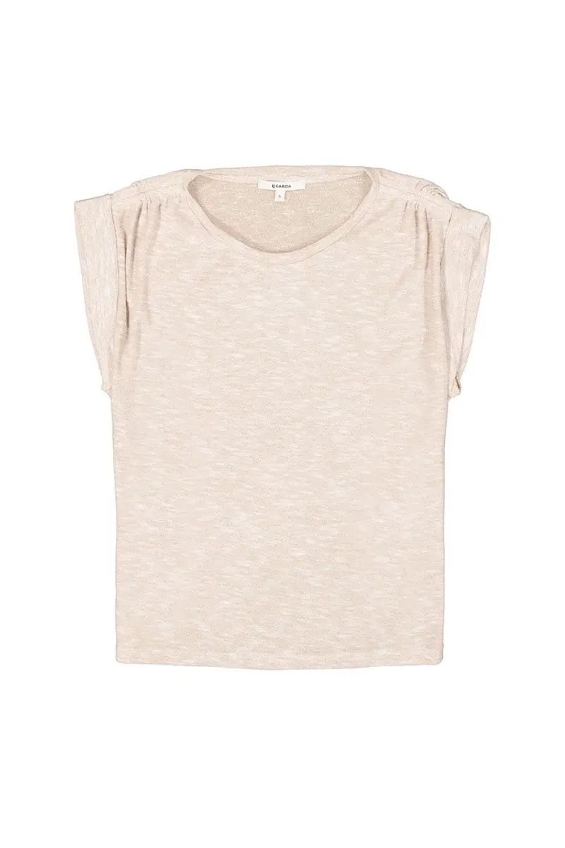Garcia Women'S Casual Top In Sand Color (Style 4382.04.0030) 1